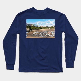 Waiting For the Tide In Tenby Harbour Long Sleeve T-Shirt